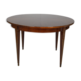 Art Deco mahogany round table by Jacques Adnet around 1940