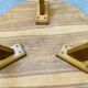 Table d'appoint tripode pied compas vintage en bois années 50