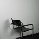 Fauteuil noir, années 70-80
