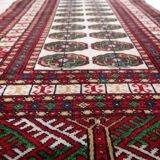 Handmade vintage Uzbek Bukhara rug 77cm x 128cm 1960s - 1С1175