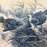 Gien Earthenware Antique Serving Dish Bird Decor