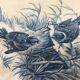 Gien Earthenware Antique Serving Dish Bird Decor