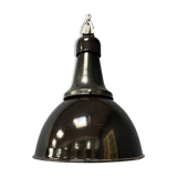 Black enamel Bauhaus factory lamp from Industria Rotterdam