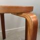 Pair of Artek stools model E60 (rare version with 4 legs), Alvar Aalto