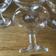 4 antique champagne glasses engraved