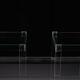 Vintage square small lucite side tables 1970s france