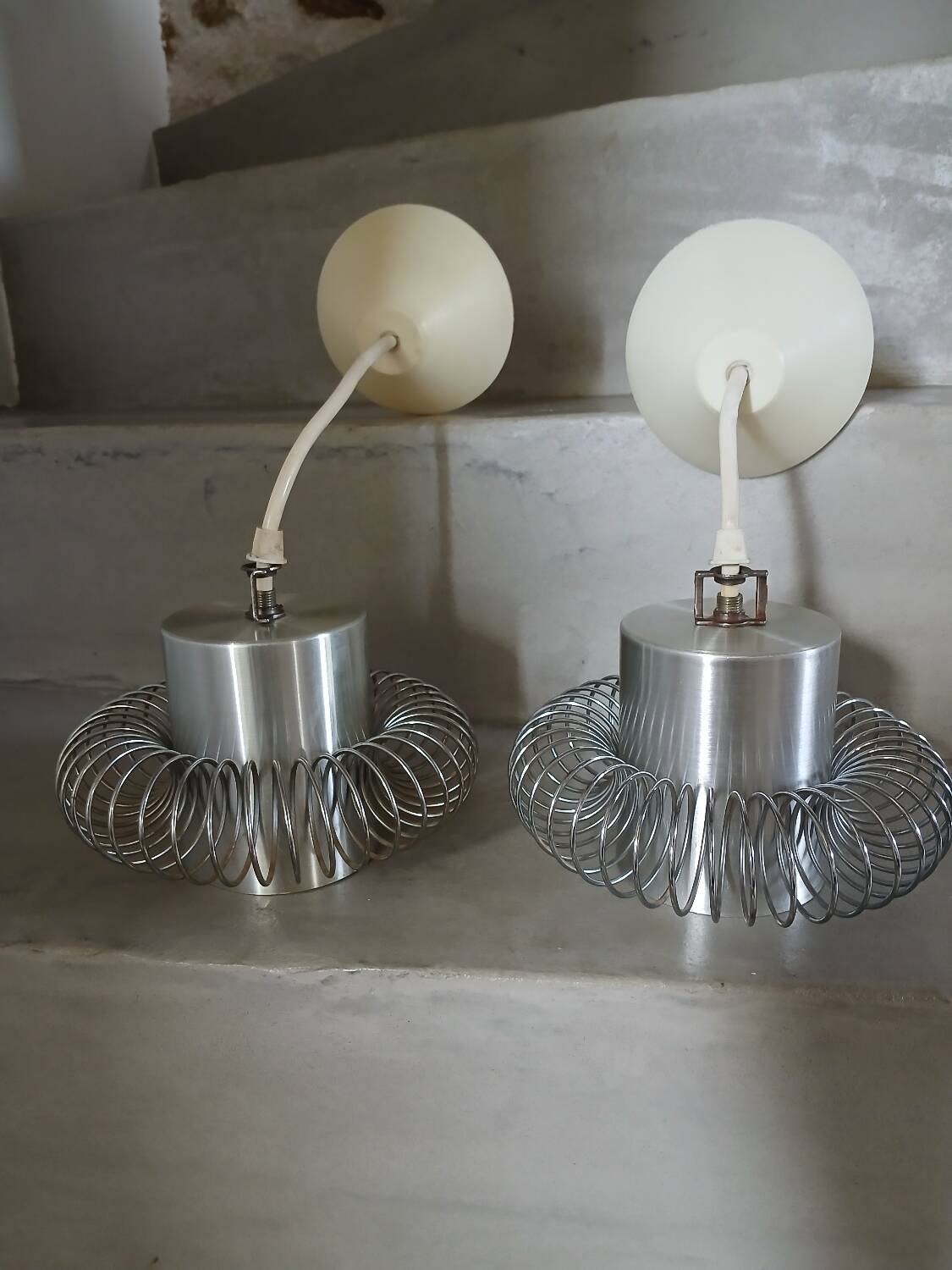 Pair of 70s pendant lights