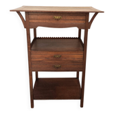 Desserte meuble d'appoint vintage en chêne