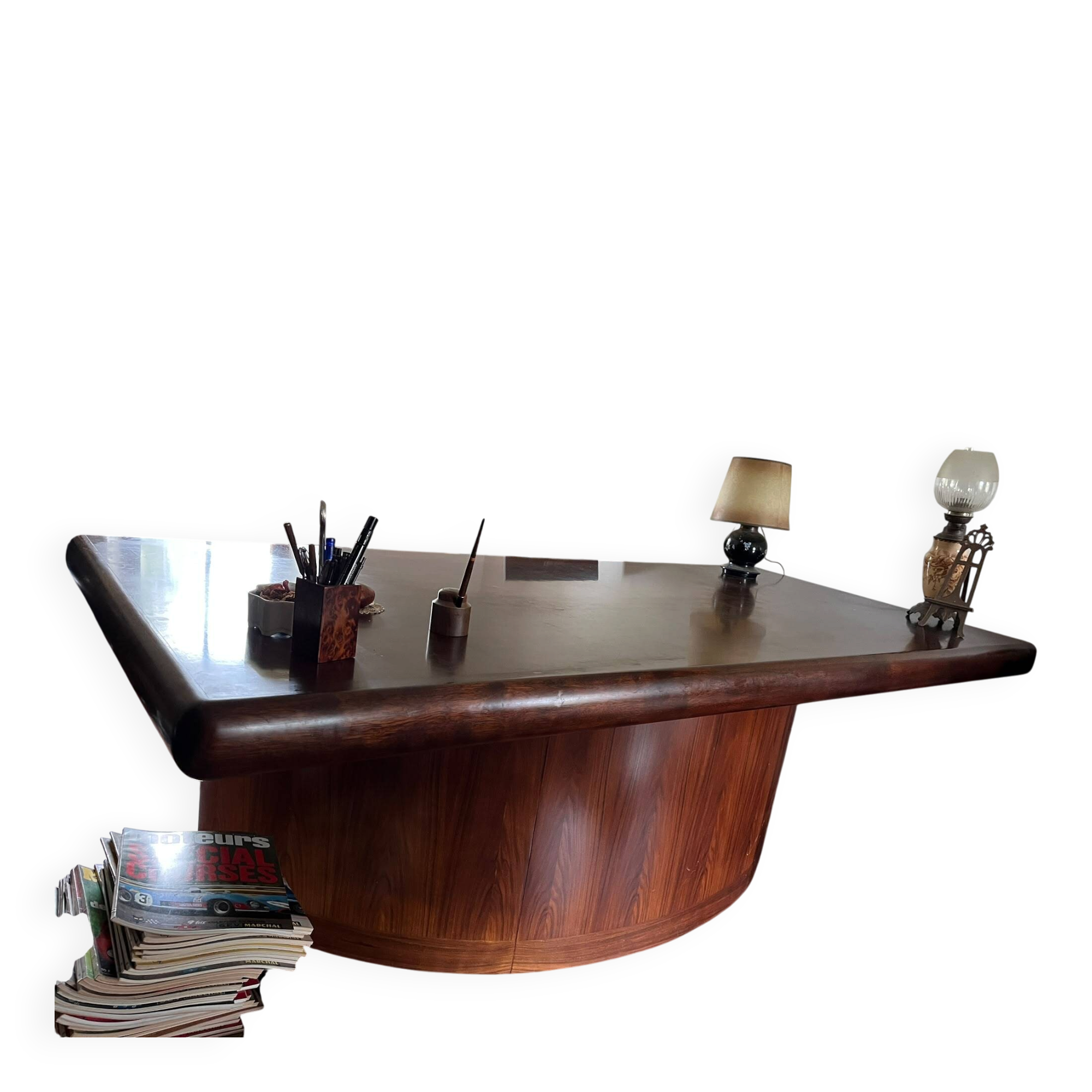 Bureau de direction danois Dyrlund Super Skyline en bois et placage de palissandre, 1970