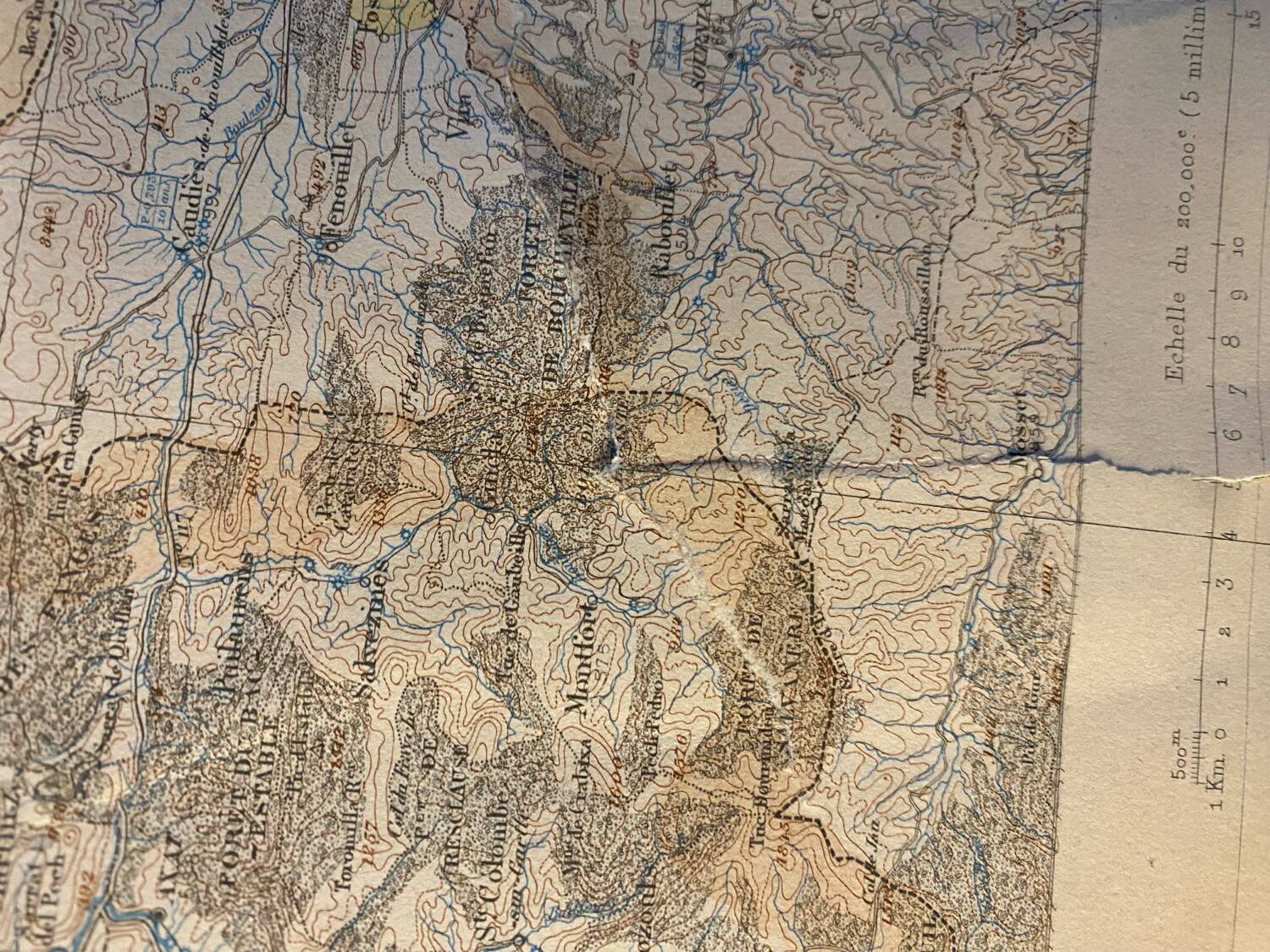 Ancienne carte de Perpignan Ponts et chaussées