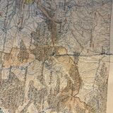 Old map of Perpignan Bridges and roads
