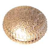 Plafonnier ou applique en verre moulé floral - 70's