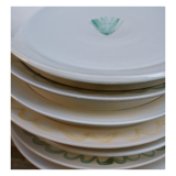 Assiette coquillage artisanale jaune