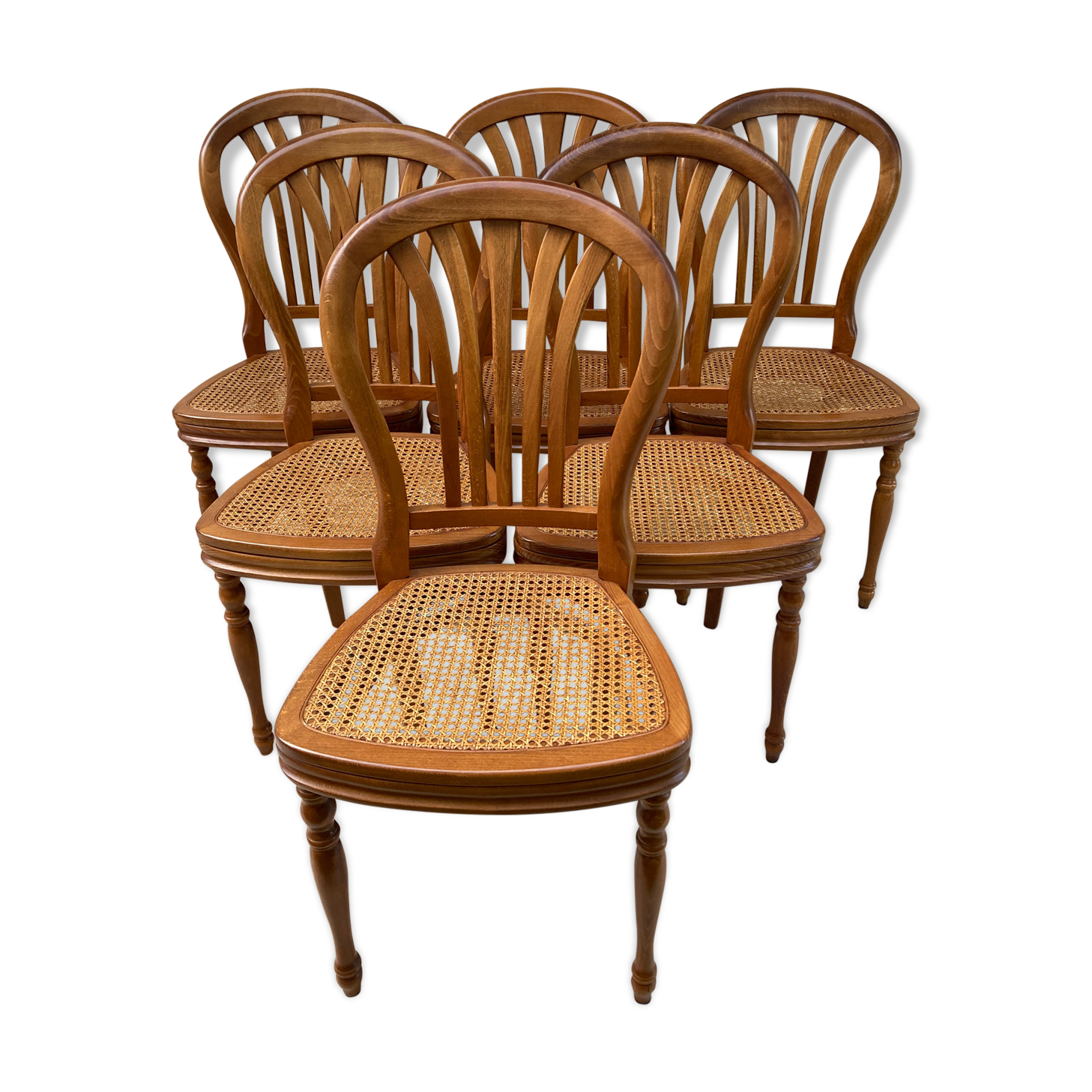 Série de 6 chaises louis philippe montgolfière