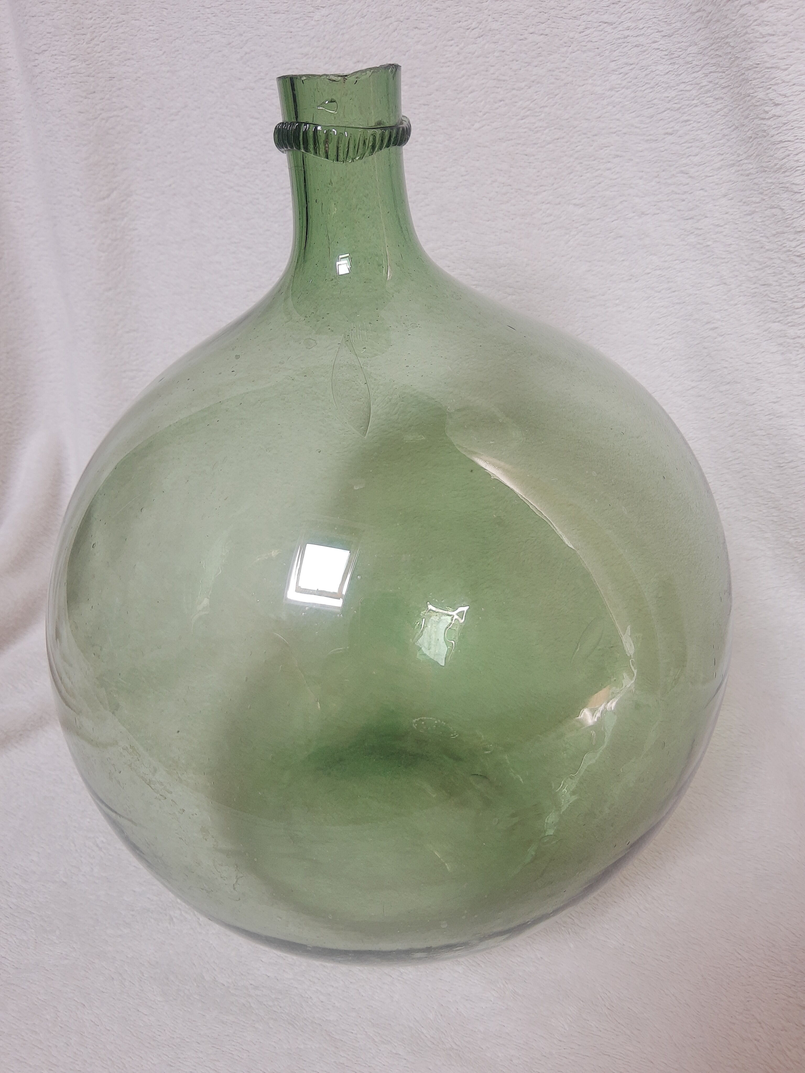 Dame-jeanne bonbonne en verre soufflé 10L vintage