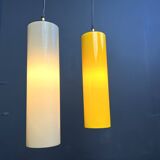 Vintage glass Italian pendant light,