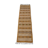 Handmade mustard hallway carpet, 200x60 cm