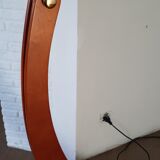 Curvated mahogany floor lamp