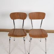 Formica extending table with 4 chairs, set, vintage from the 70s.
