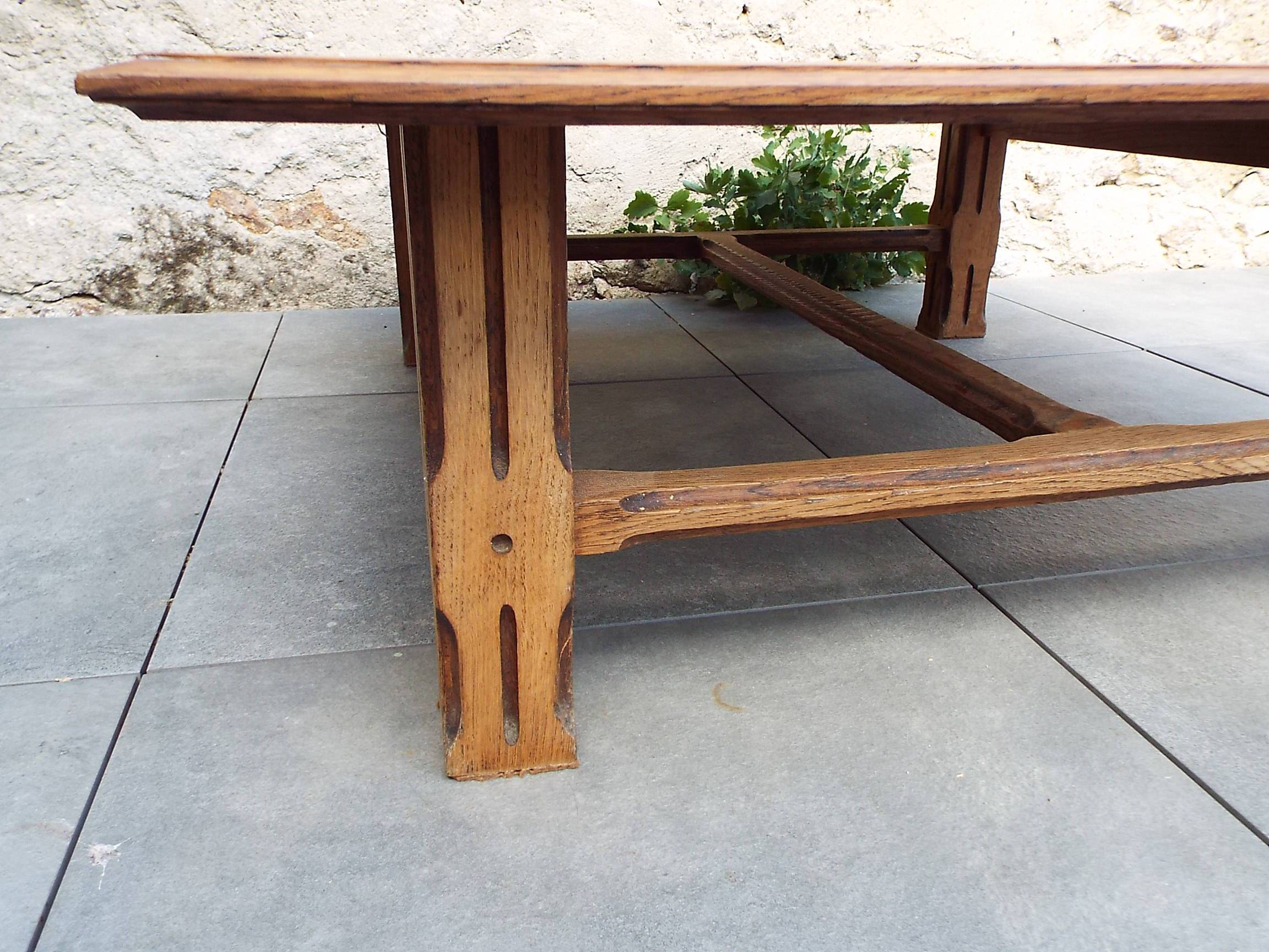 Square wooden coffee table