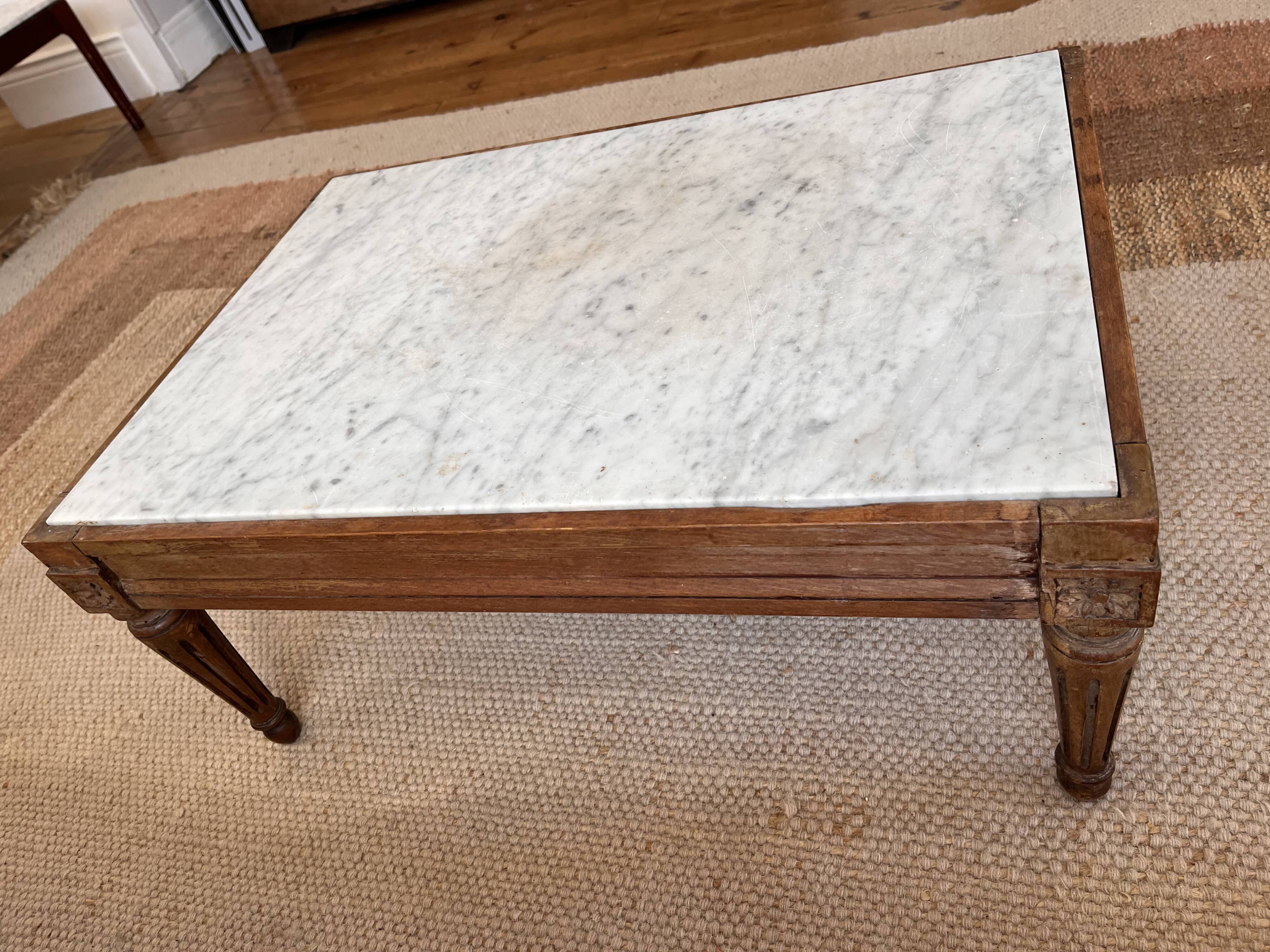 Marble coffee table