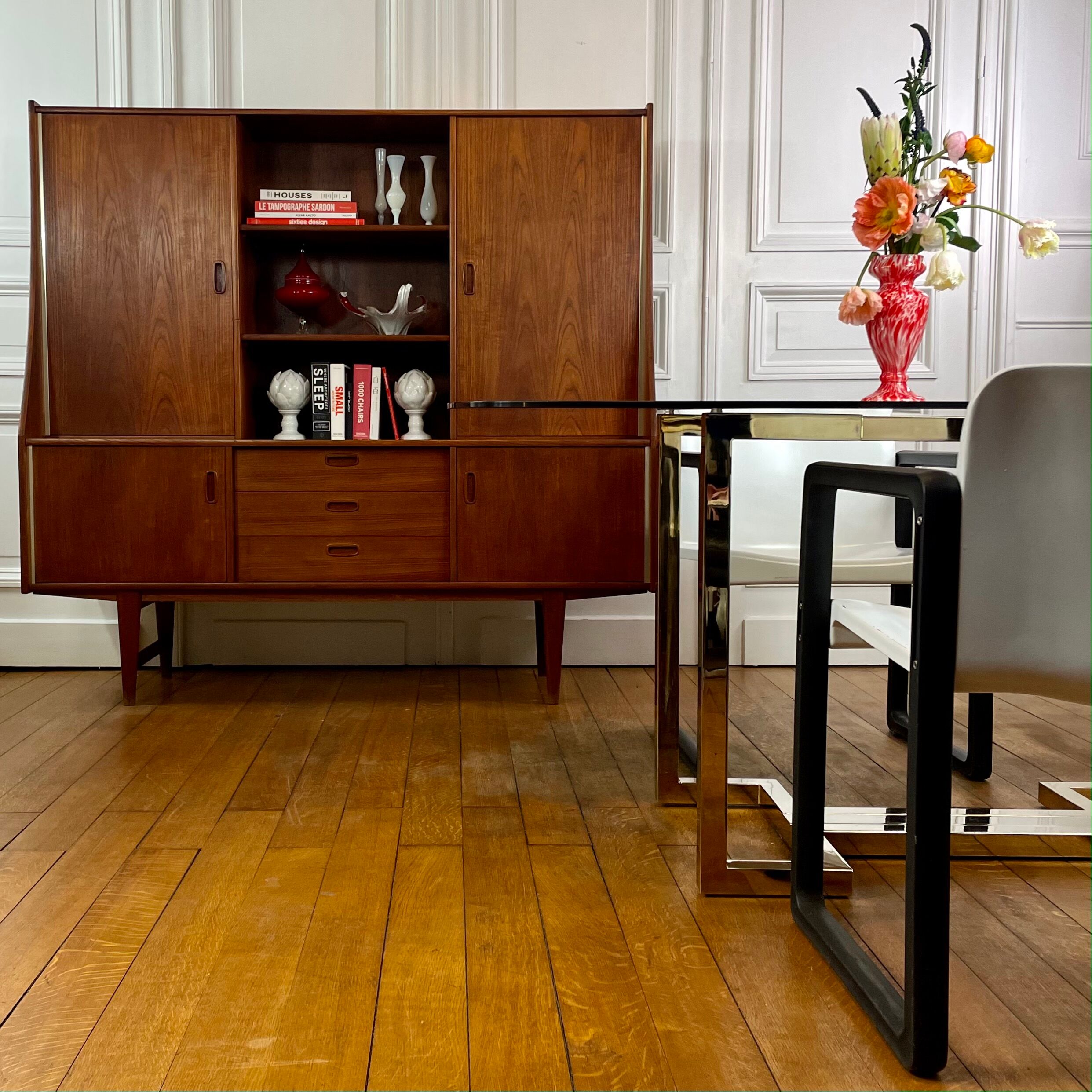 Dining table by Belgochrome, Belgium, 1970