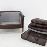 1970s Brown Leather armchair, Denmark