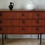 Vintage Danish teak dressing table chest of drawers from the 1960s