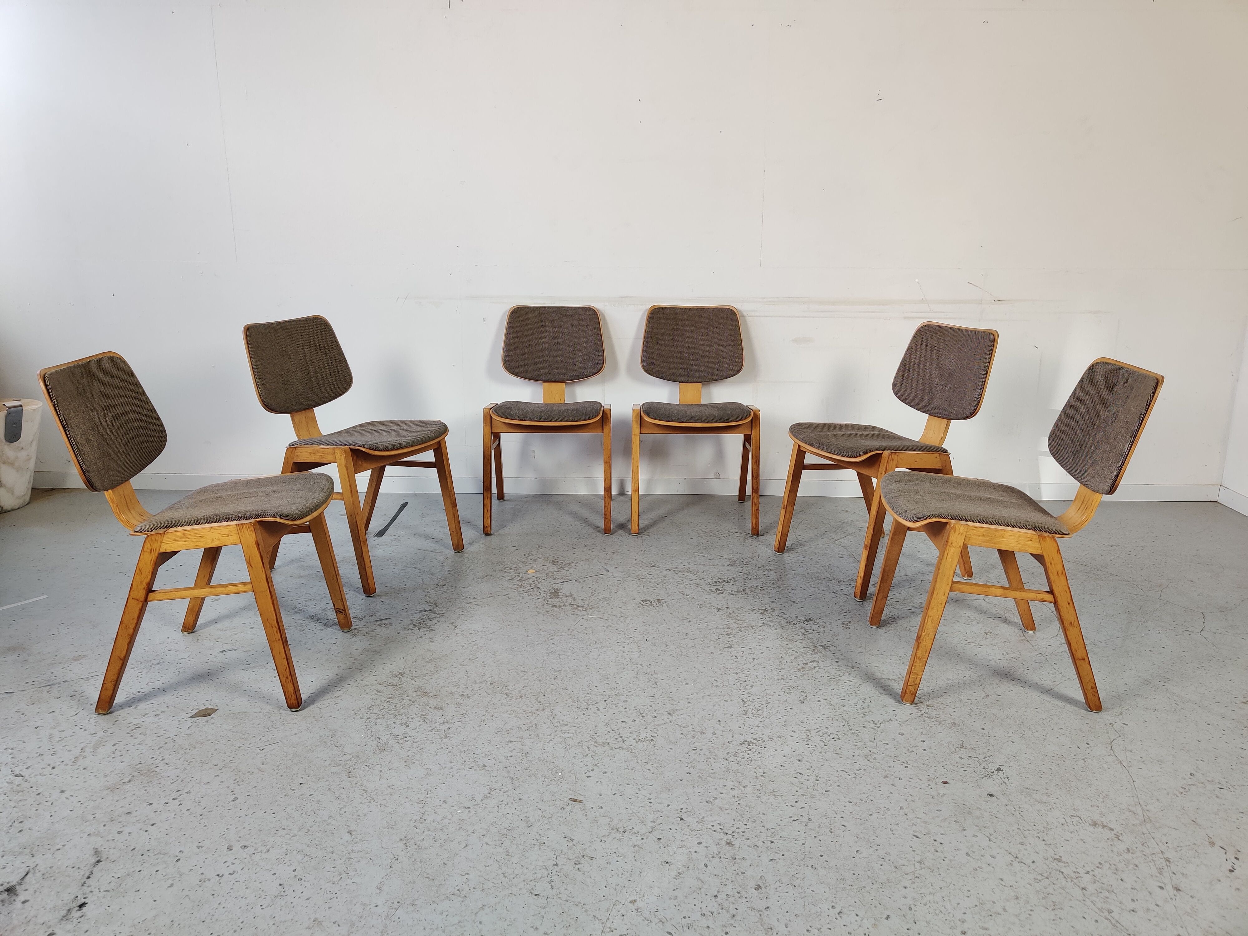 6 vintage Scandinavian chairs 70s