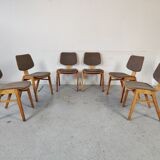 6 vintage Scandinavian chairs 70s