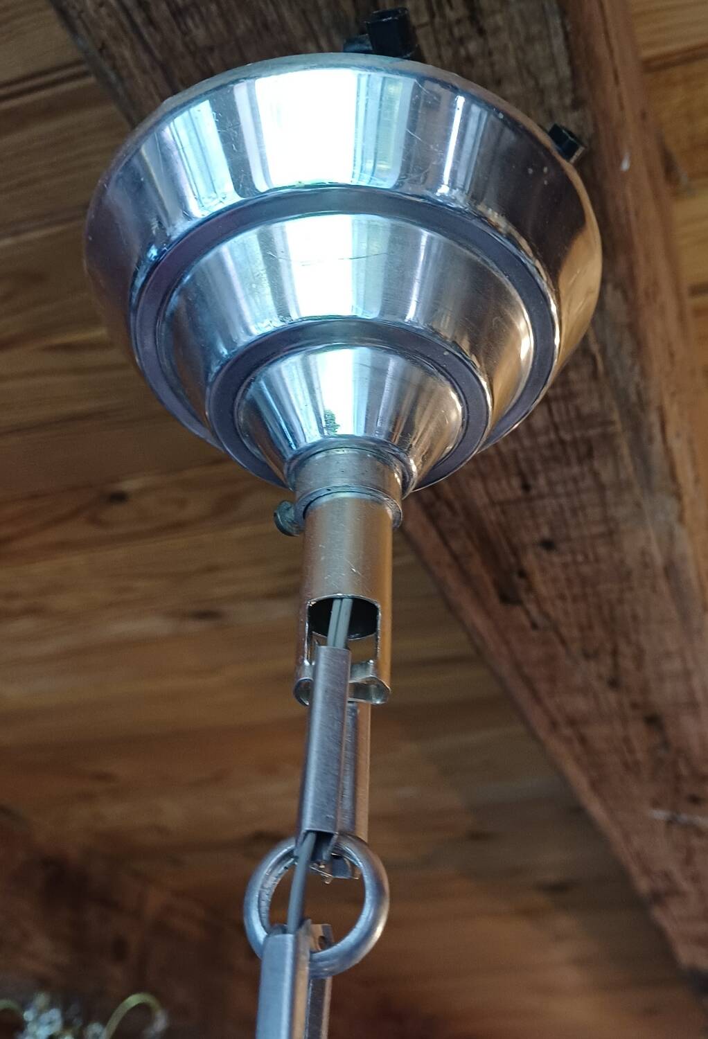 Vintage white opaline lustre from 1940.