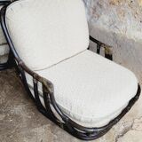 Fauteuils Chauffeuses en rotin Années 70 (*2)