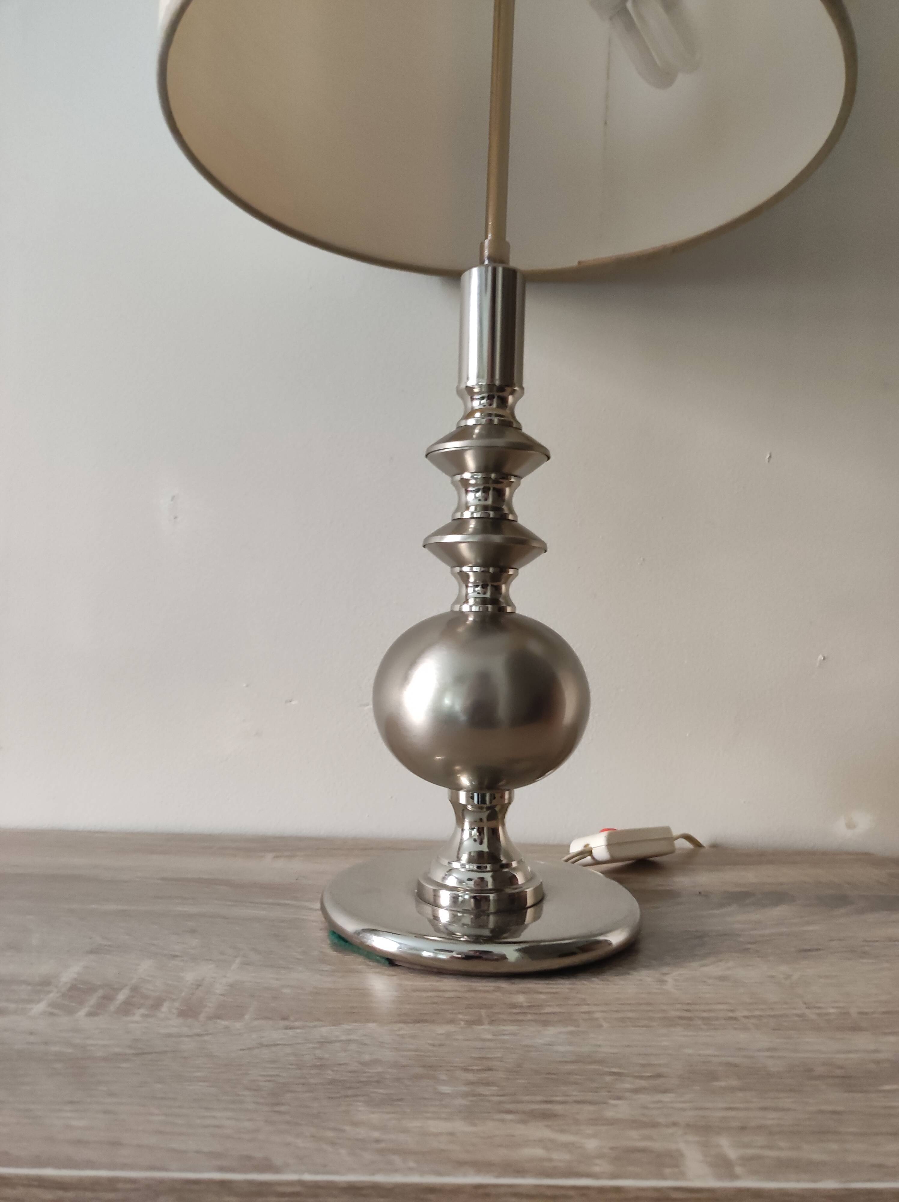 Barber lamp chrome metal brushed aluminum balls