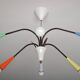 Vintage spider chandelier, old sputnik light fixture