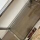 Table basse console verre et chrome vintage