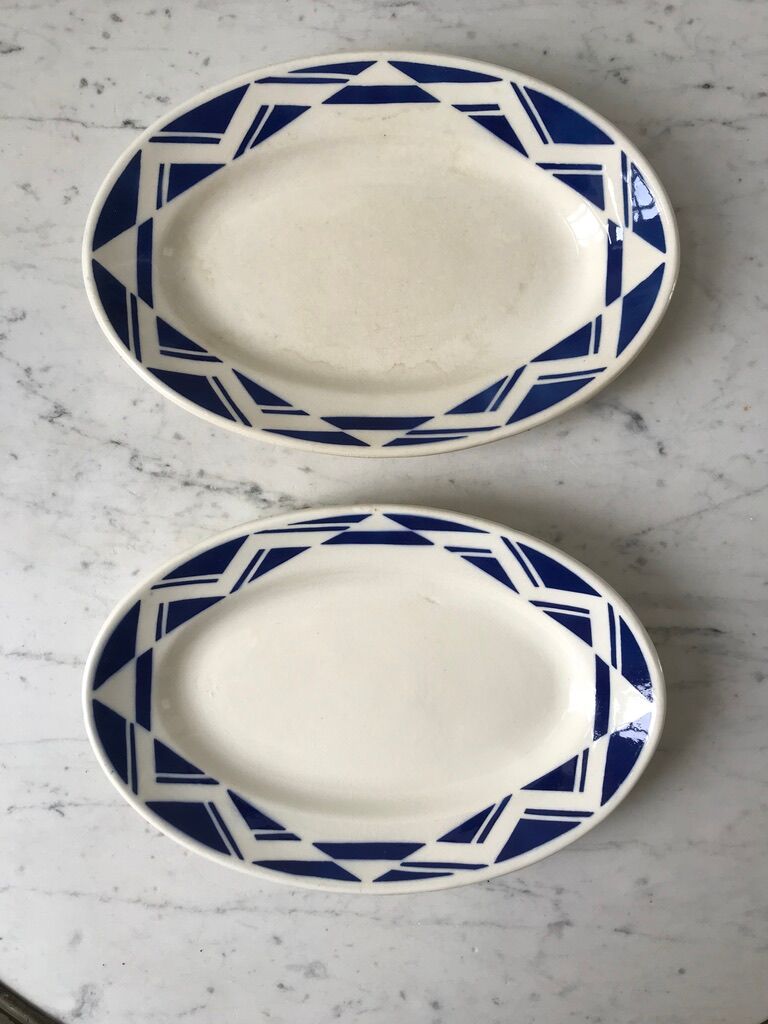 Duo of raviers Badonviller Courtilles art deco 30s