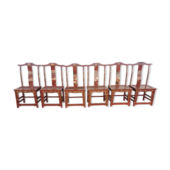 Chinese chairs of the early twentieth century in lacquered wood