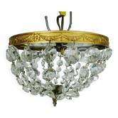 Bronze and crystal ceiling light