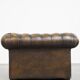 Fauteuil Chesterfield vintage en cuir de vache anglais