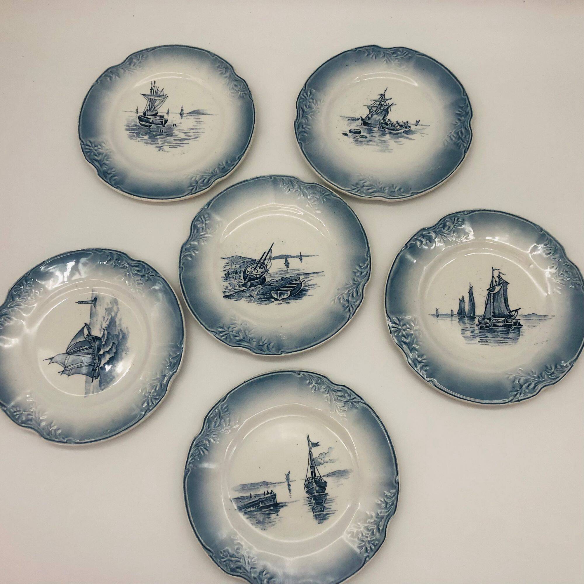 6 "Orchies Nord France" Plates, Marine Model