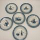 6 "Orchies Nord France" Plates, Marine Model