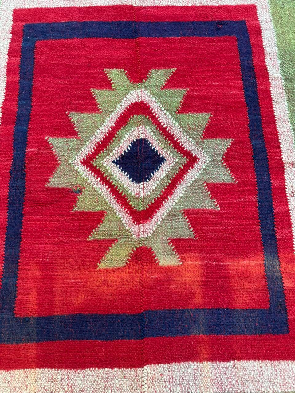 Large Vintage Scandinavian Wool Rug (156x210 cm) – 70s Style