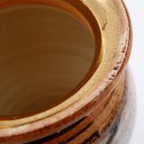 Shiny Ceramic Vase Gold Glaze Colors by Georges Pelletier Vallauris - 1960s