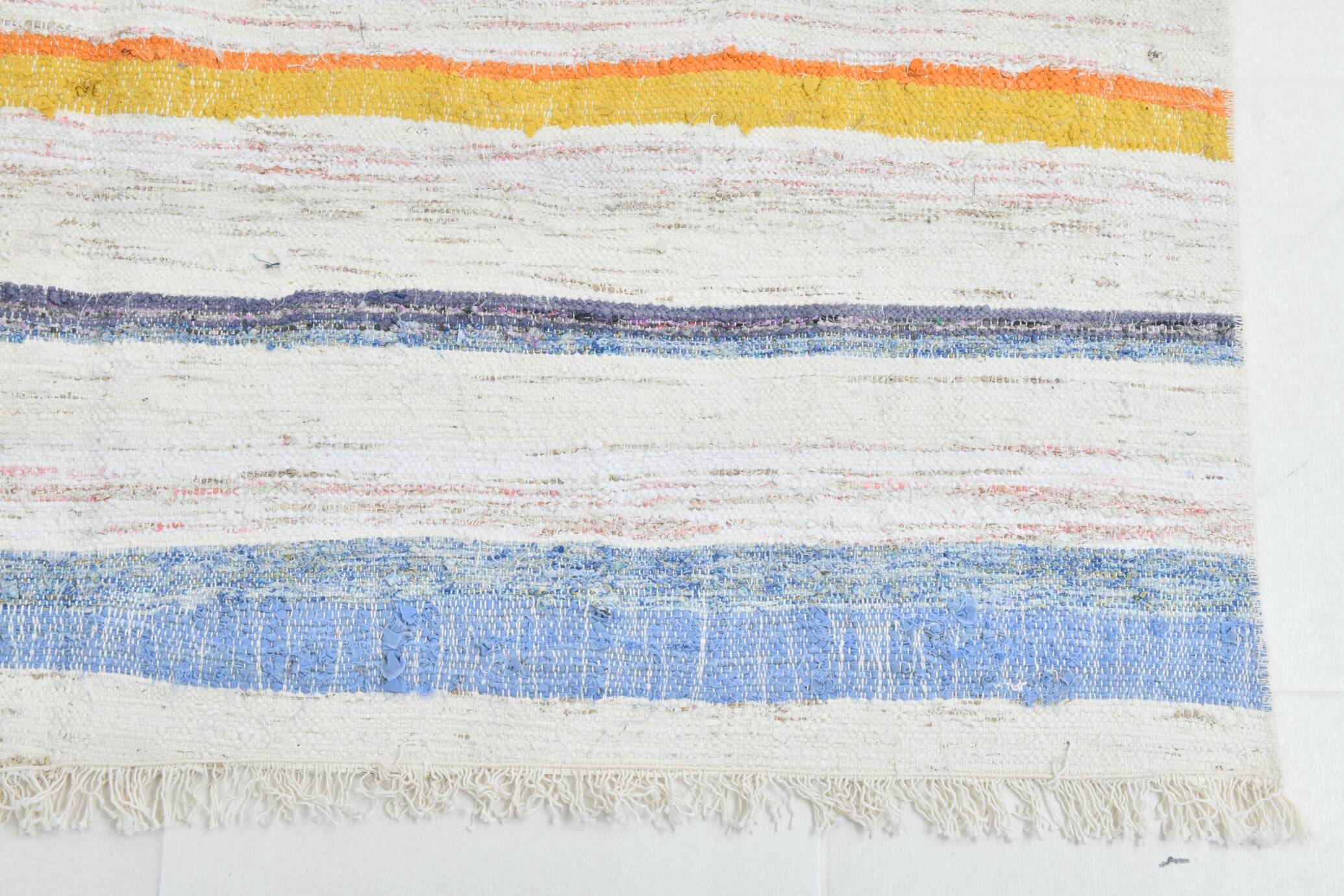 5x8 Colorful Striped Vintage Kilim Rug, 149x238Cm