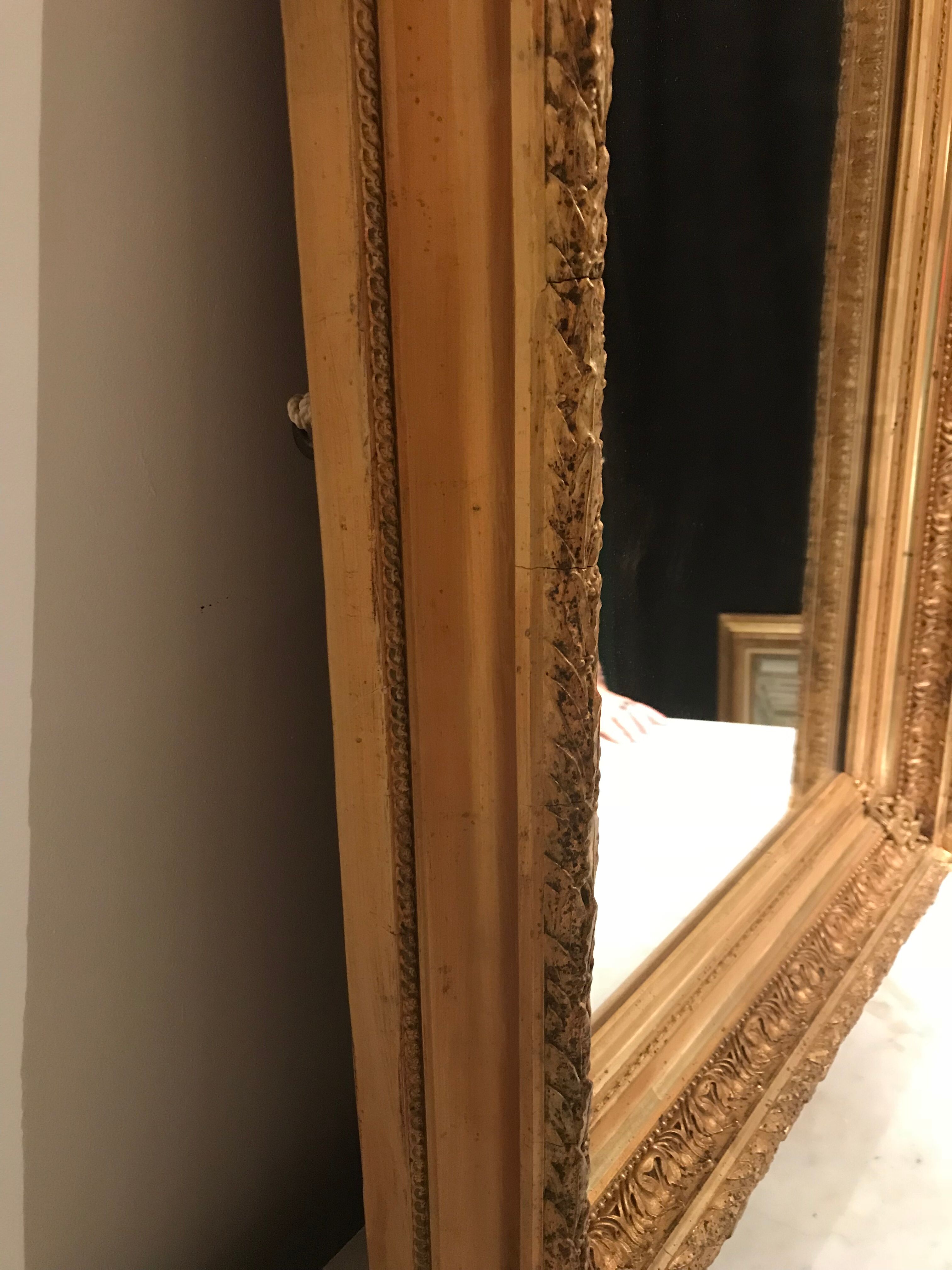 Mirror Louis XVI 19th golden 61x78cm
