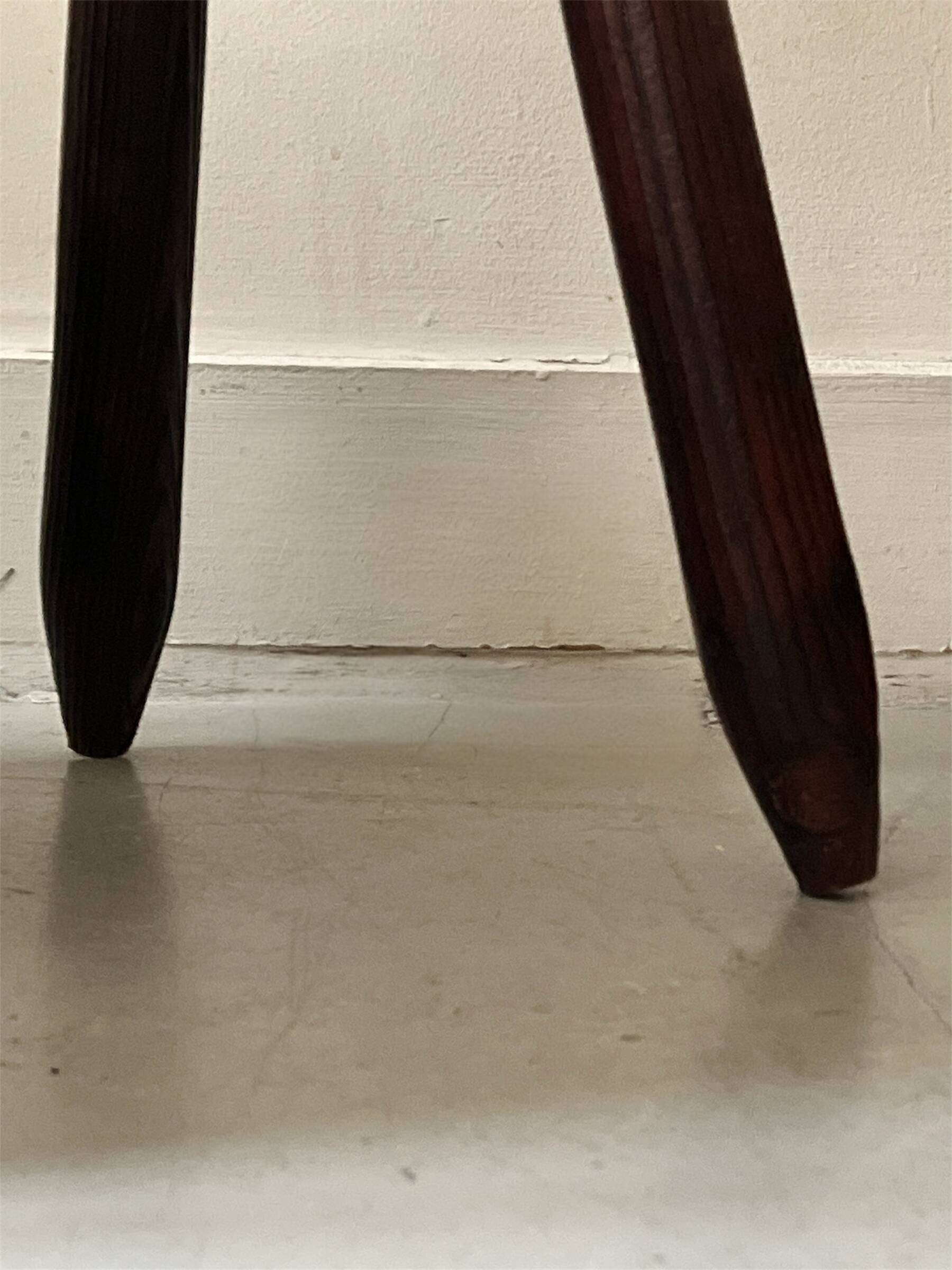 Brutalist wooden farm stool