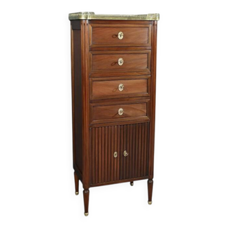 Small mahogany chest of drawers, Louis XVI style – late 19th century