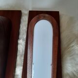 Paire de lampes scandinave bois et plexiglas