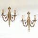 Pair of bronze wall sconces in Louis XVI style