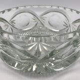 FRUIT CUTTER, SALAD BOWL in Solid CRYSTAL decorated with Hand-Cut PATTERNS